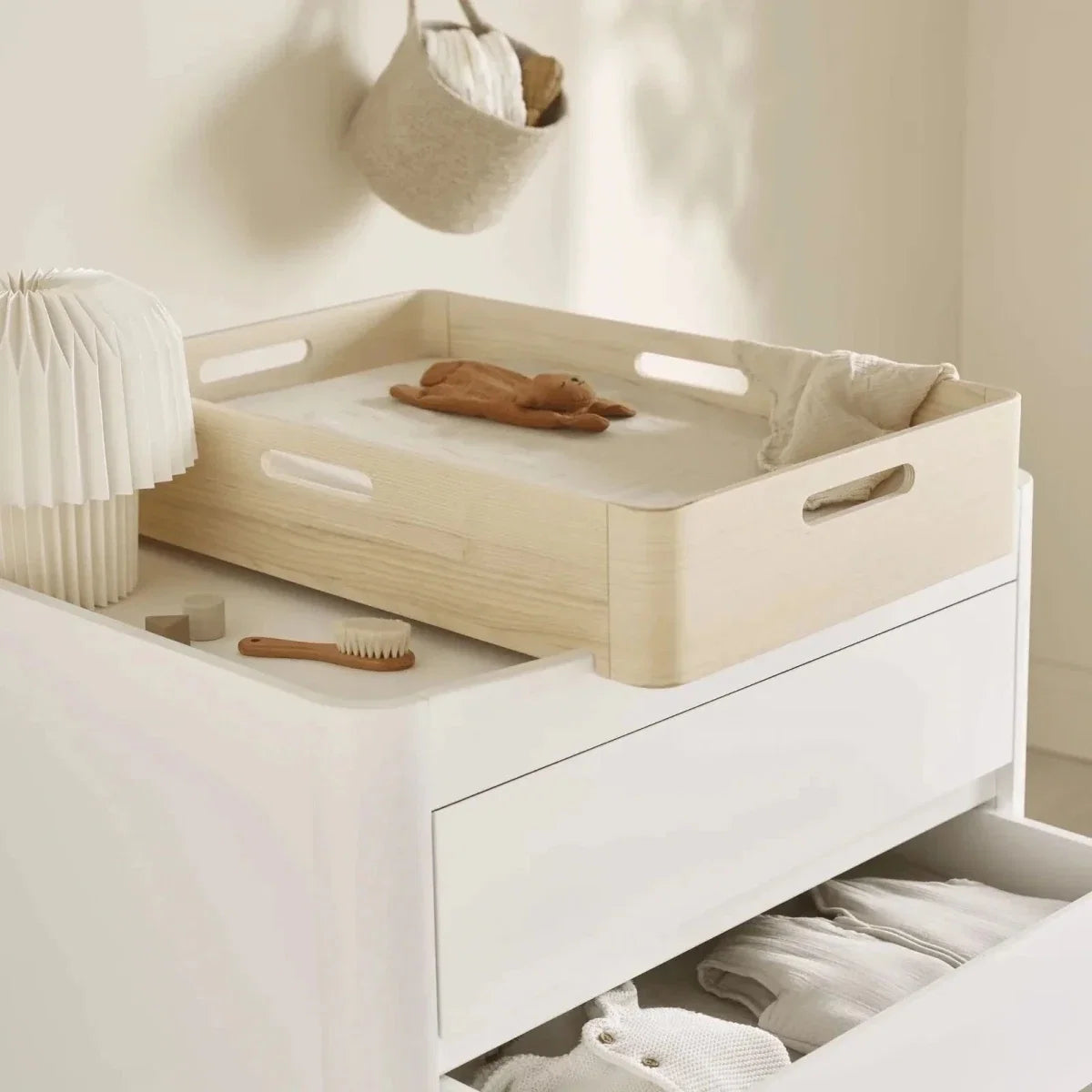 Gaia Baby Serena Dresser - White/Natural