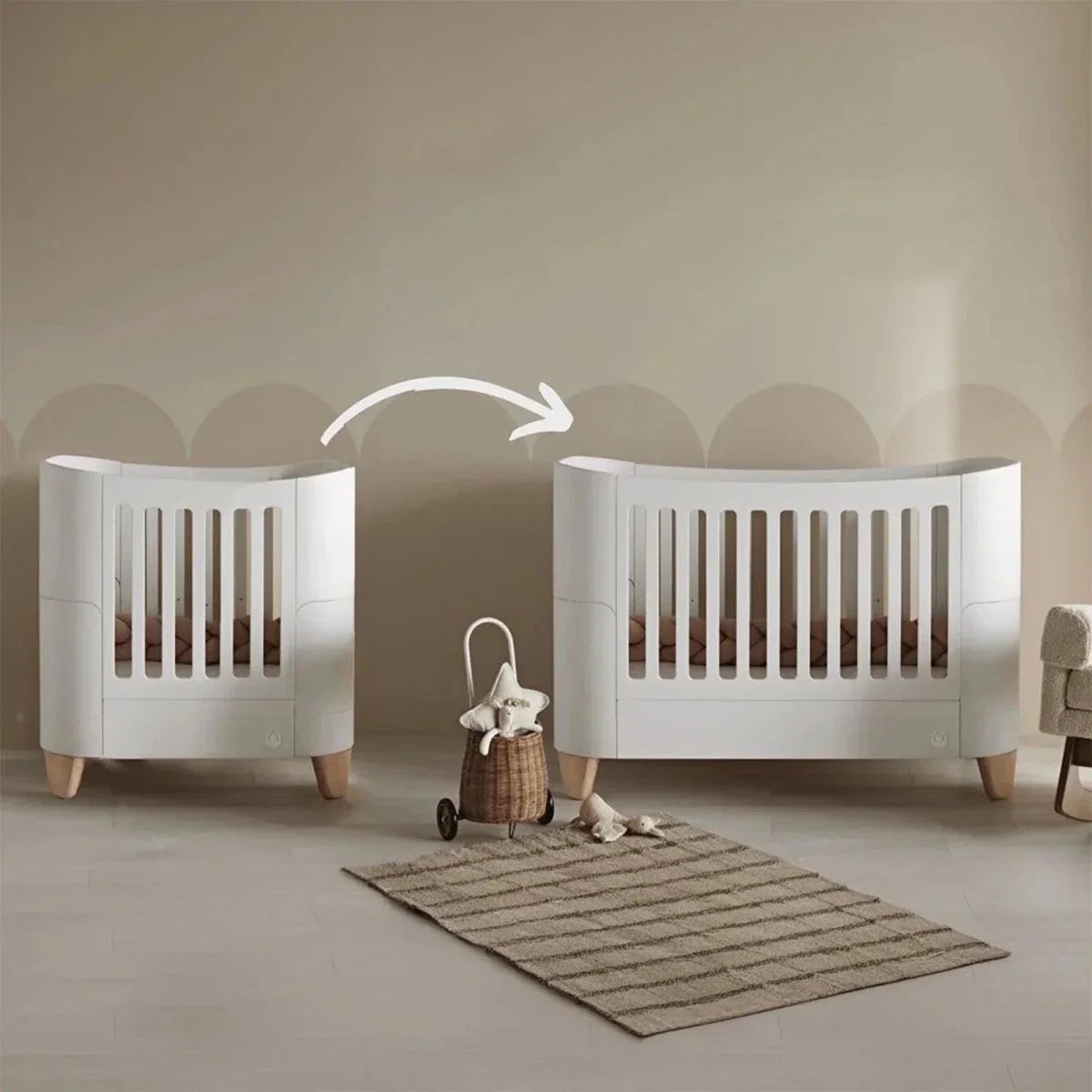 Gaia Baby Serena Mini Cot Bed Extension