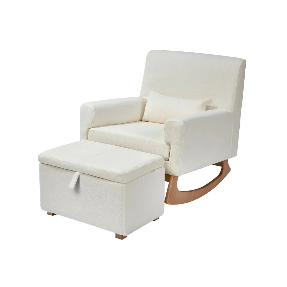 Gaia Baby Serena Footstool - Chalk Boucle