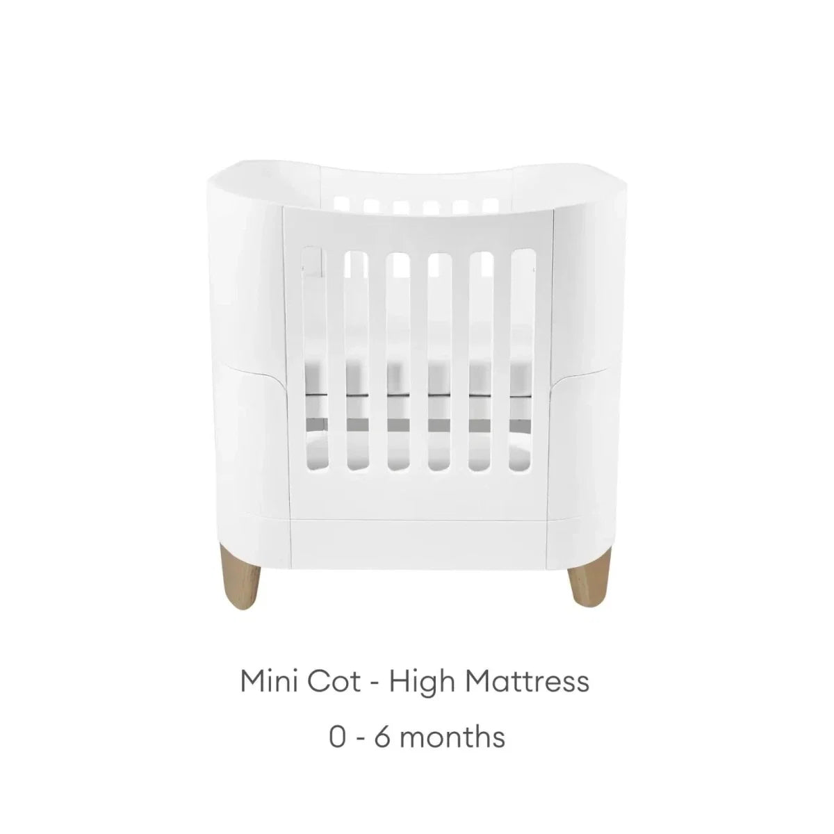 Gaia Baby Serena Mini Cot & Dresser Room Set - White/Natural