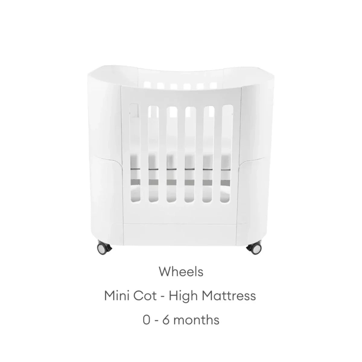 Gaia Baby Serena Mini Cot & Dresser Room Set - White/Natural