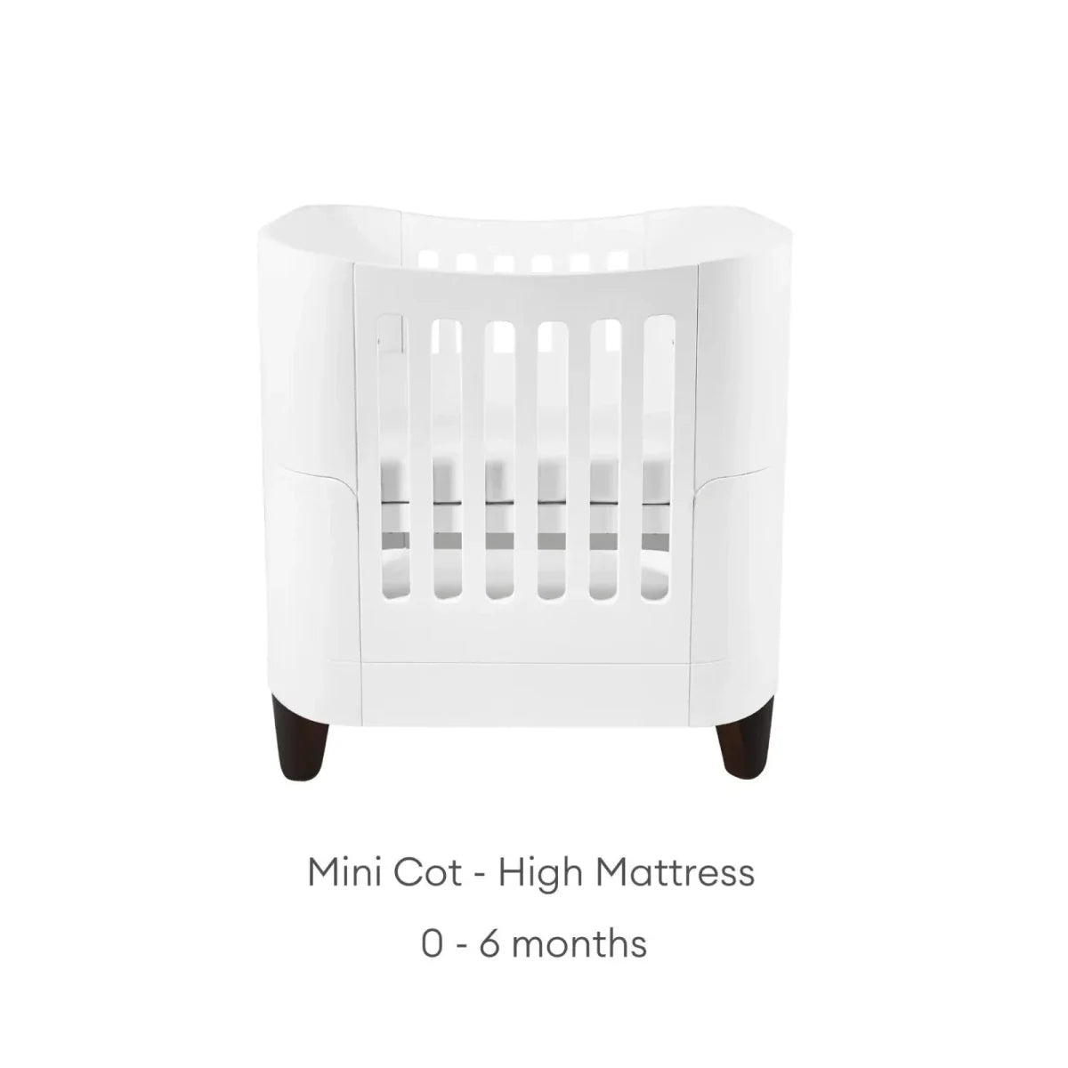 Gaia Baby Serena Mini Cot & Dresser Room Set - White/Walnut
