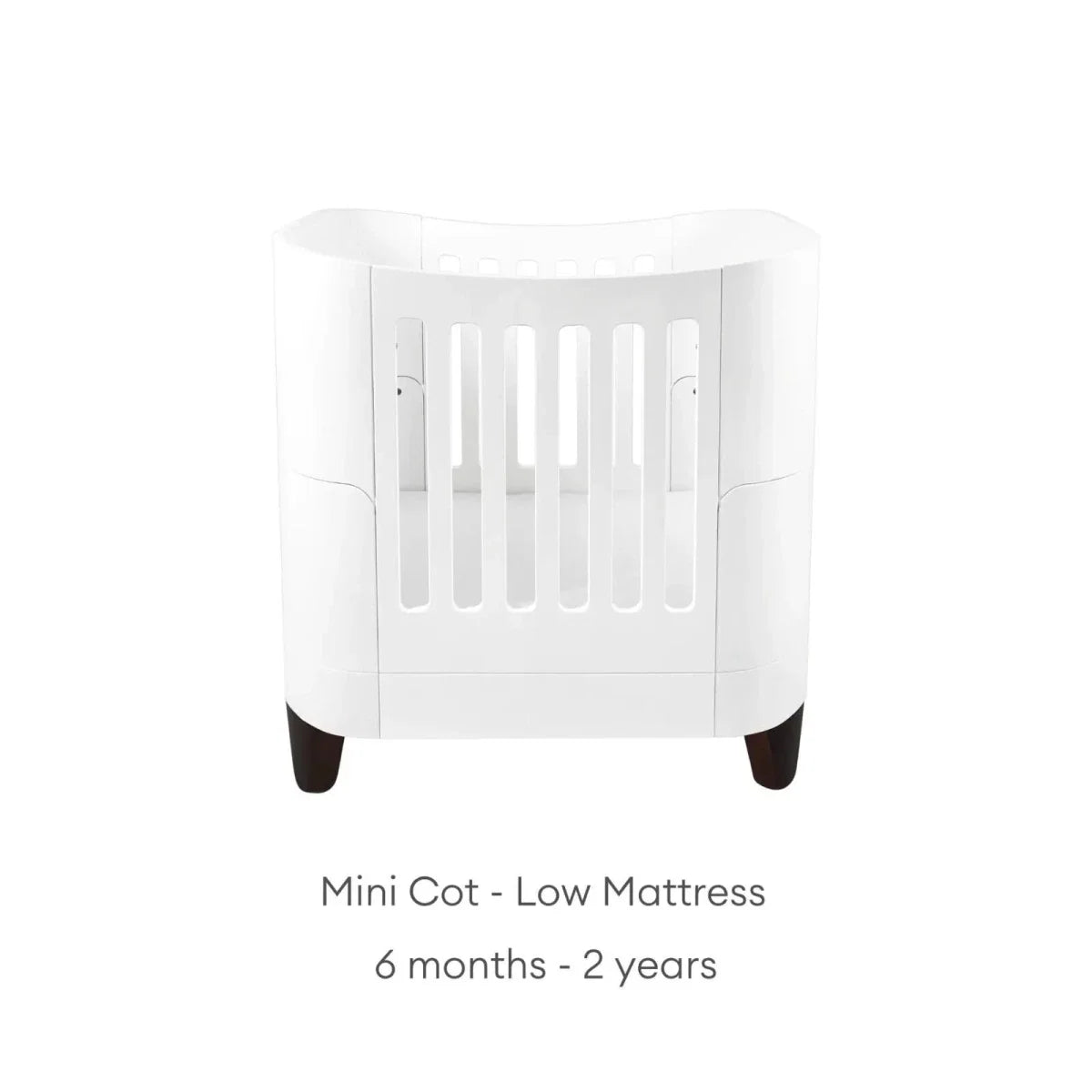 Gaia Baby Serena Mini Cot & Dresser Room Set - White/Walnut