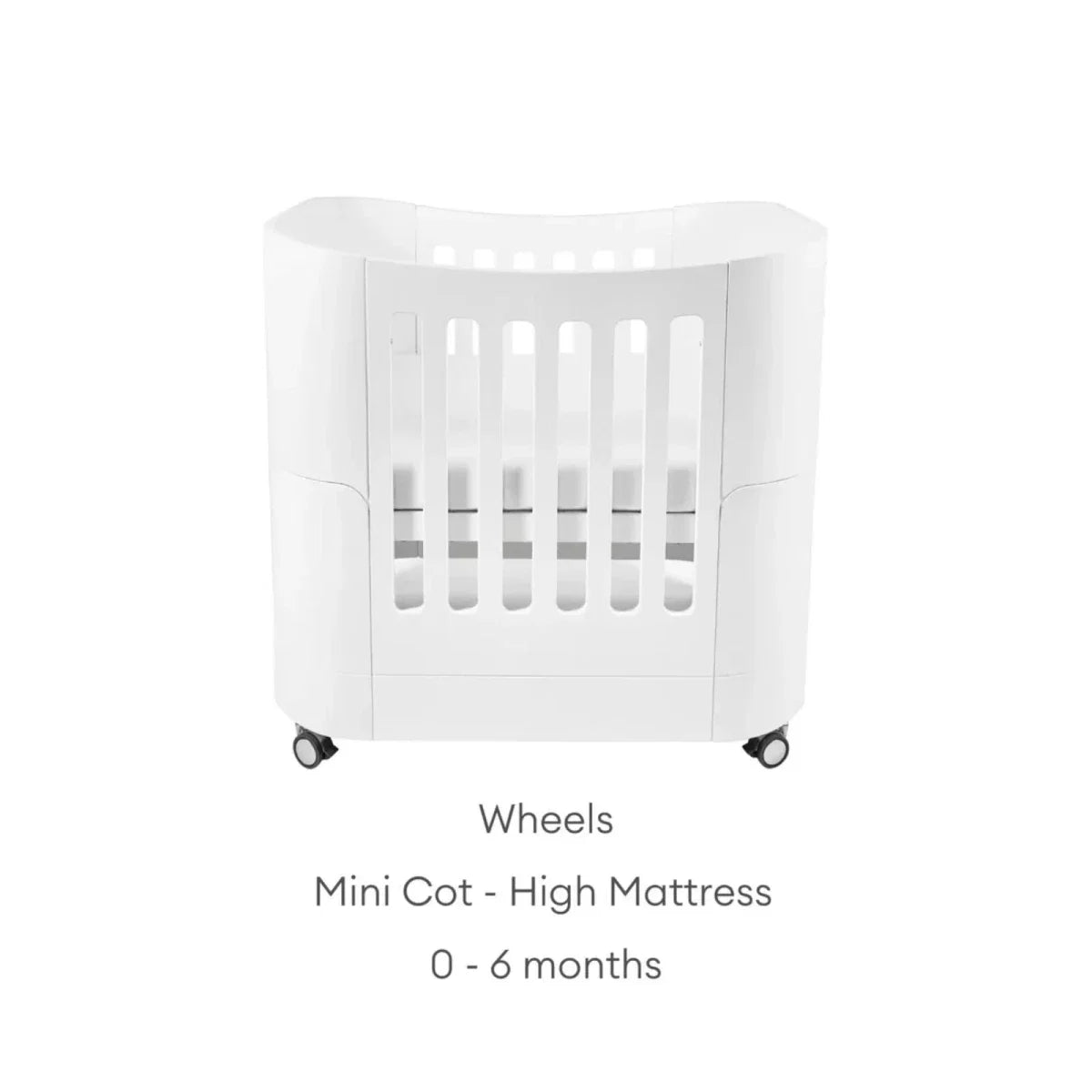 Gaia Baby Serena Mini Cot & Dresser Room Set - White/Walnut