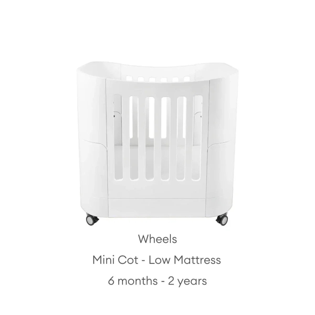 Gaia Baby Serena Mini Cot & Dresser Room Set - White/Walnut