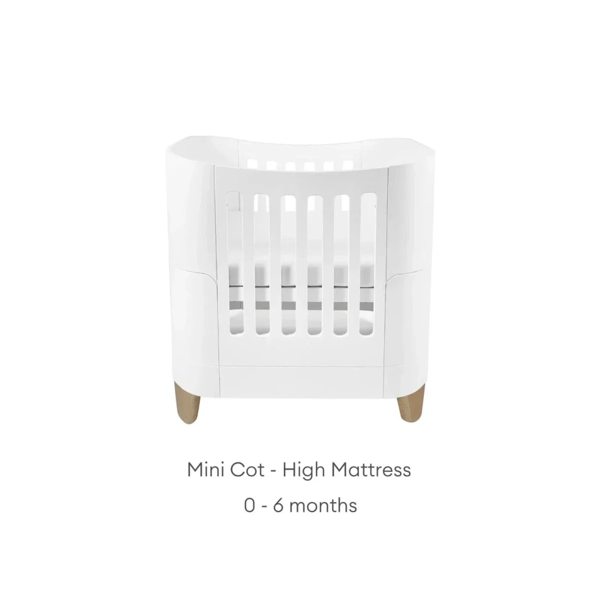 Gaia Baby Serena Mini Cot Bed - White/Natural