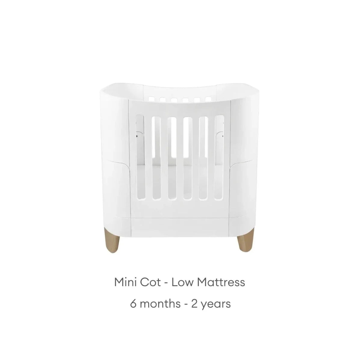 Gaia Baby Serena Mini Cot Bed - White/Natural