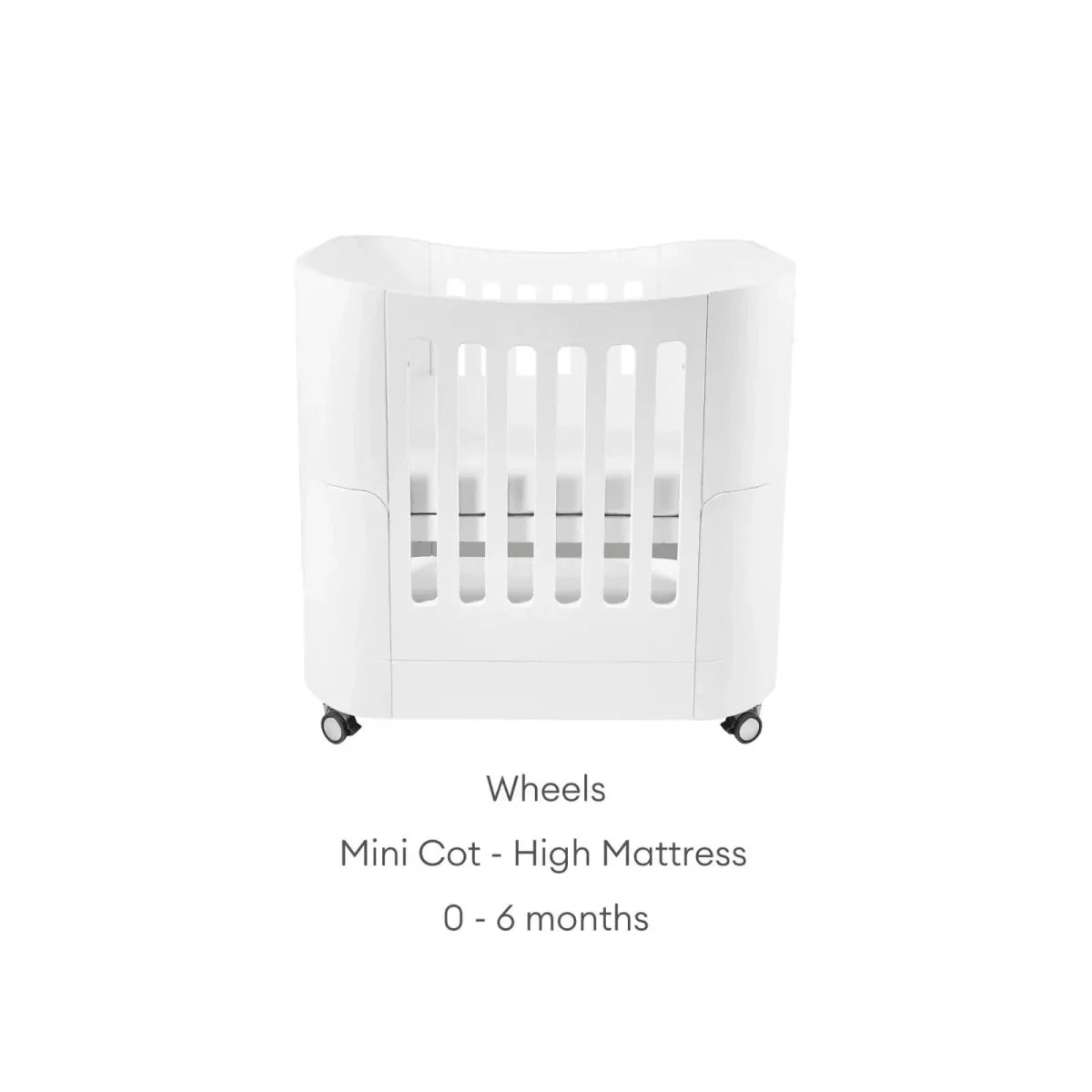 Gaia Baby Serena Mini Cot Bed - White/Natural