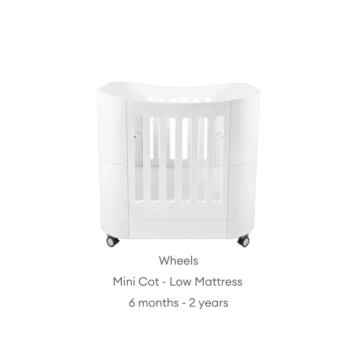 Gaia Baby Serena Mini Cot Bed - White/Natural