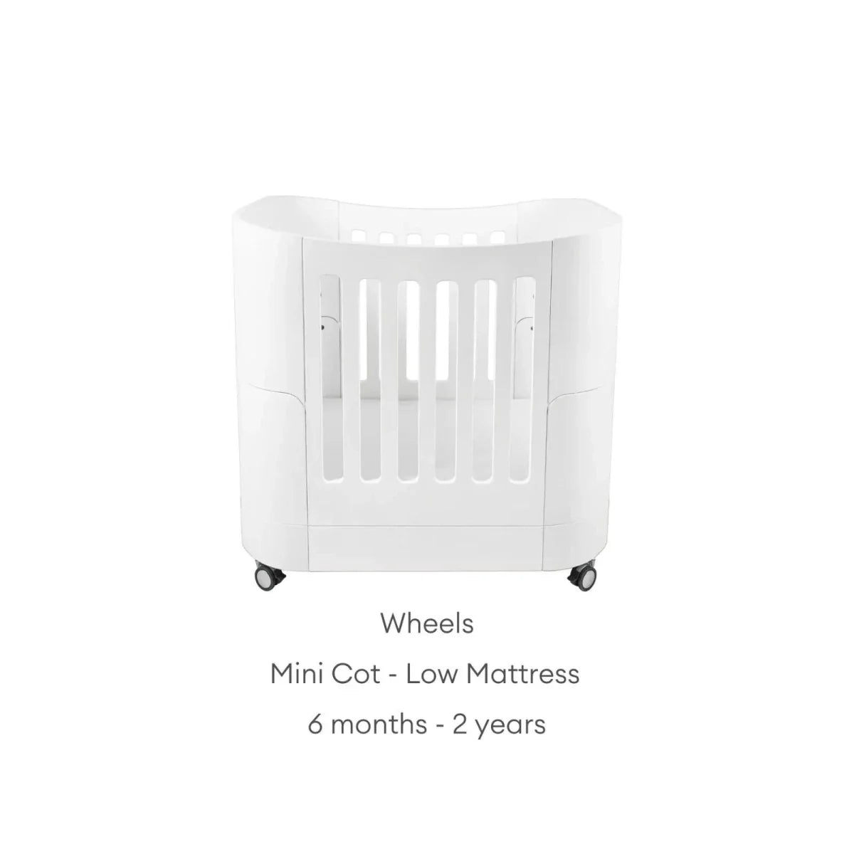 Gaia Baby Serena Mini Cot Bed - White/Walnut
