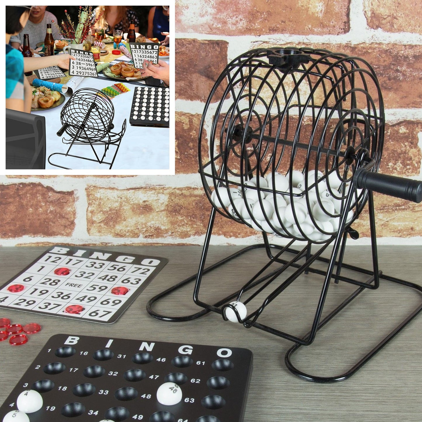 Bingo Machine Metal Cage Game