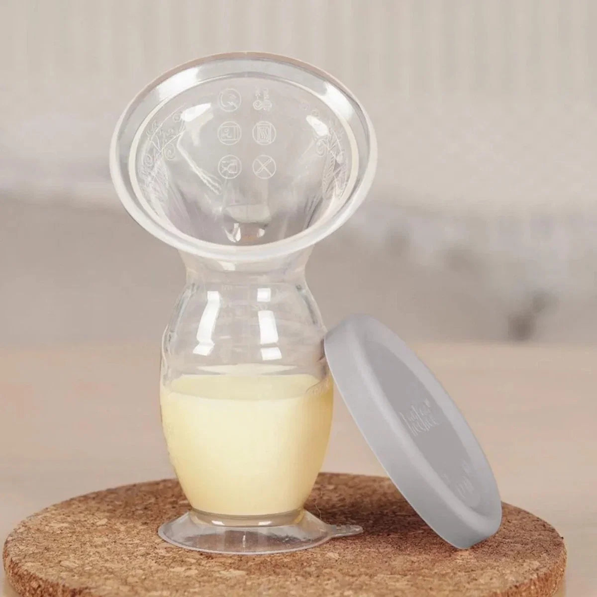 Haakaa Gen. 2 Silicone Breast Pump & Cap Set 100ml - Grey