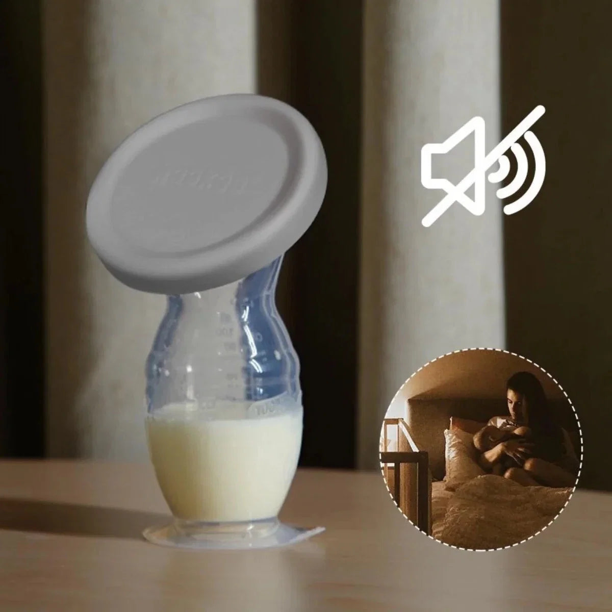 Haakaa Gen. 2 Silicone Breast Pump & Cap Set 100ml - Grey