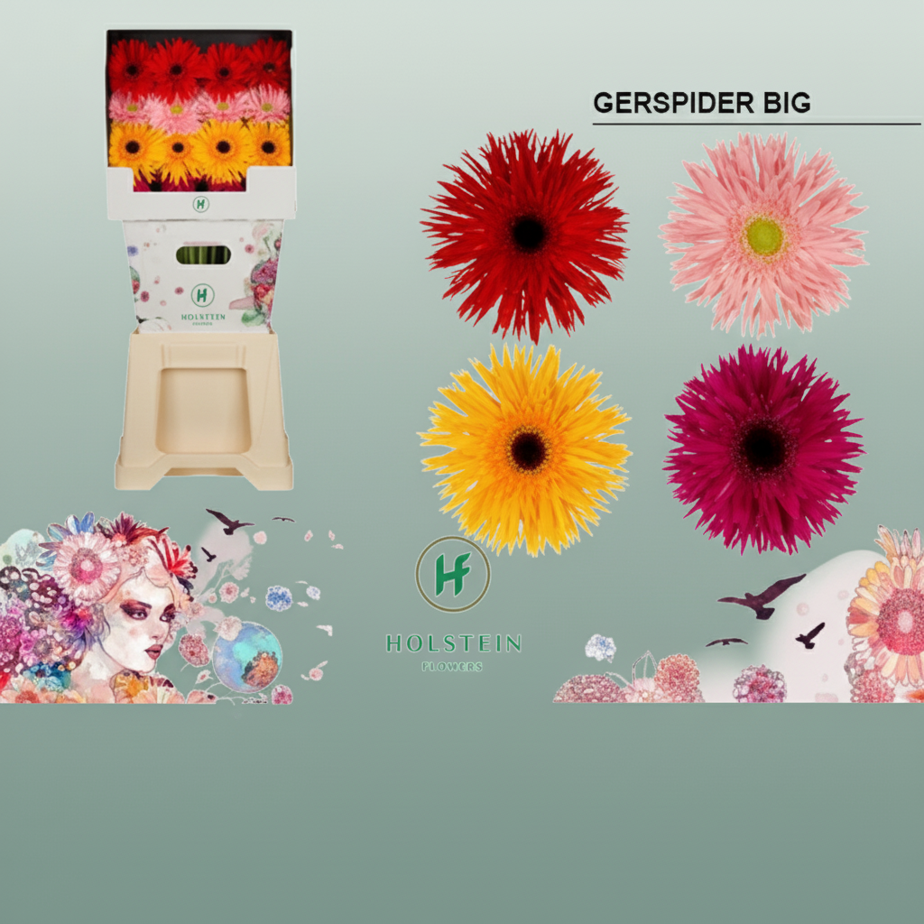 Gerbera Large Spider Mixed