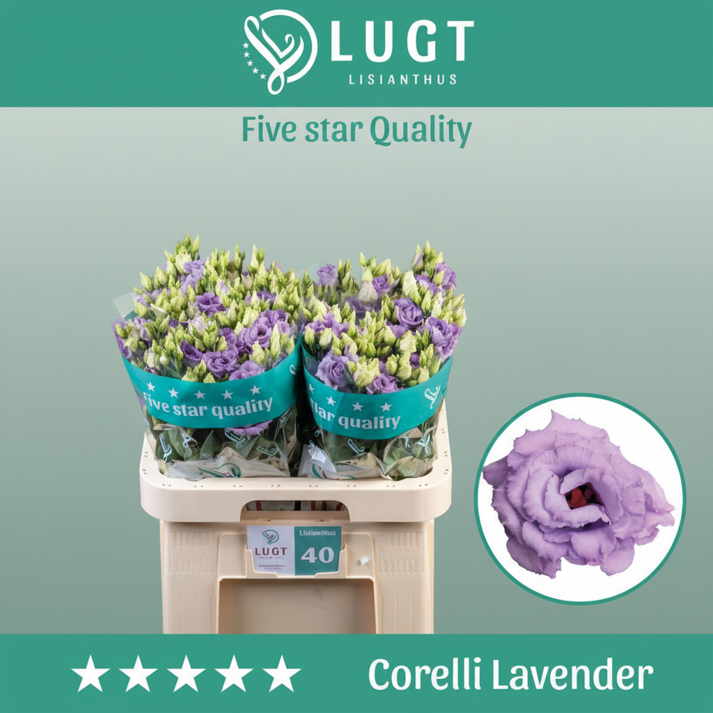 Corelli Lavender Lisianthus – 70cm Stems