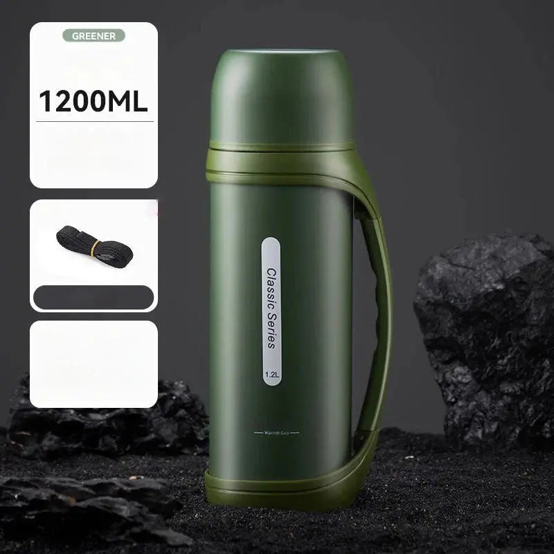 **GIANXI 1.2L Large Capacity Vacuum Thermos – Portable Outdoor Camping & Travel Coffee Kettle**