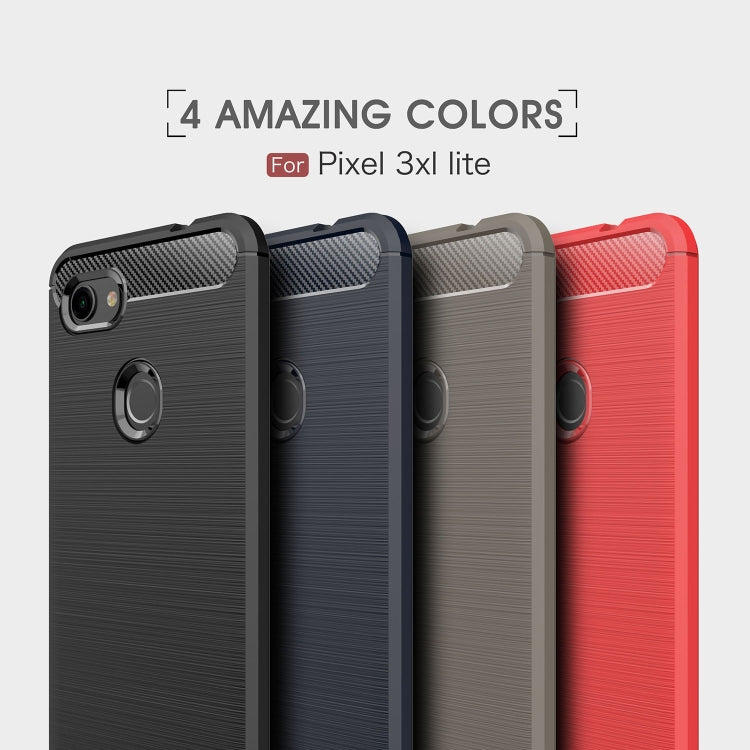 Brushed Texture Carbon Fiber Shockproof TPU Case for Google Pixel 3XL Lite, For Google Pixel 3XL Lite