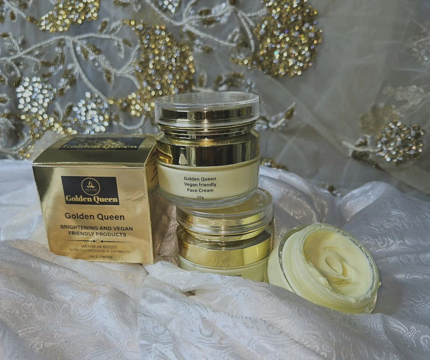 Golden Queen Brightening Face Cream for Radiant & Even-Toned Skin 50g/1.76oz