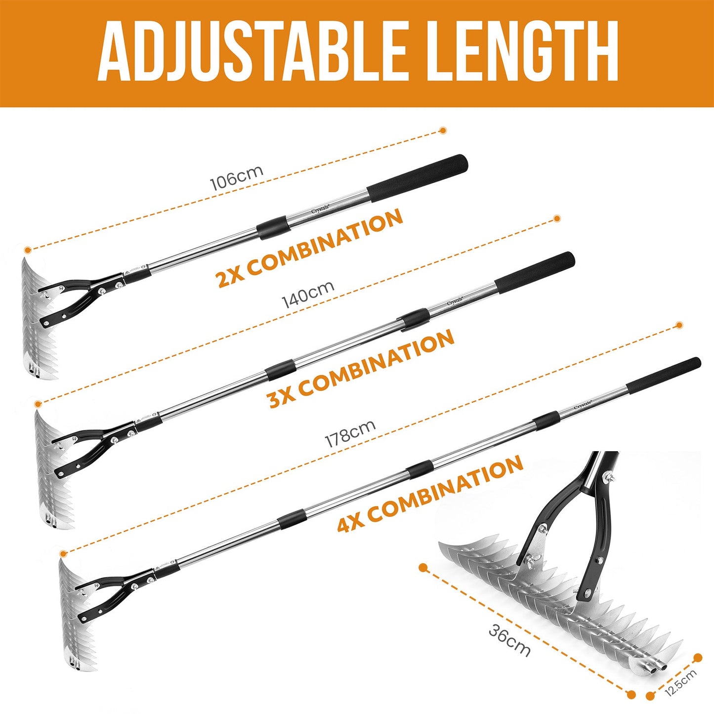 Stainless Steel Thatch Rake