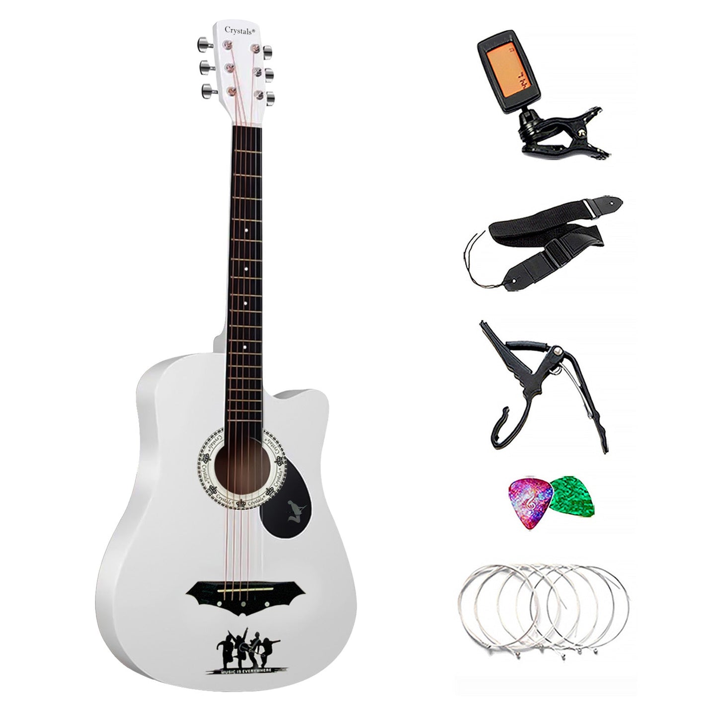 38" Full Size 6 String Acoustic Guitar