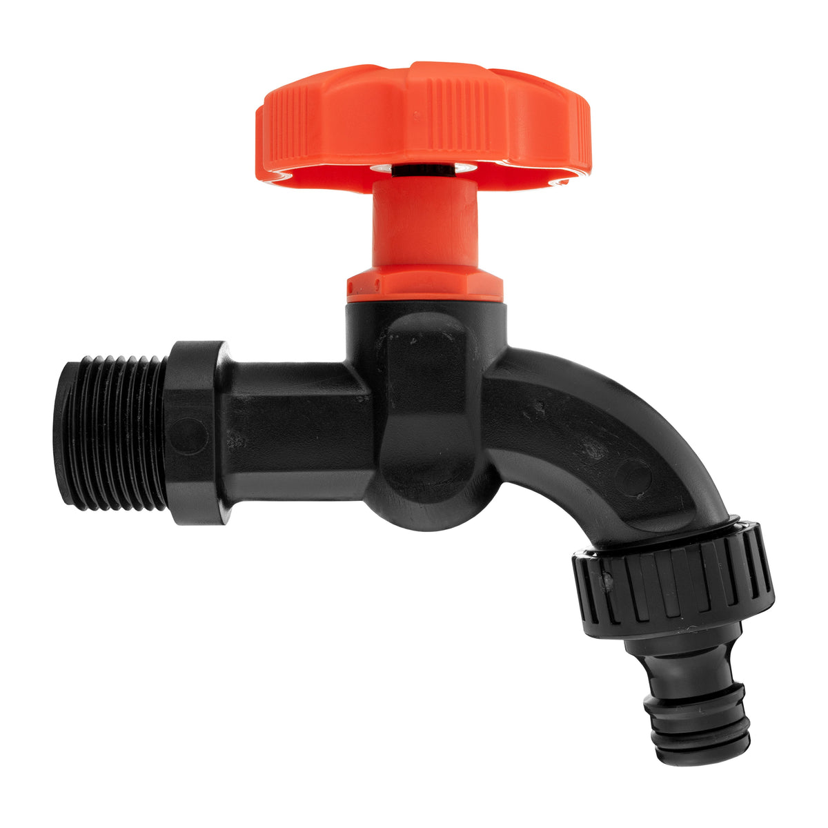 1/2" BSPM Plastic Quick Connect Tap Black/Orange