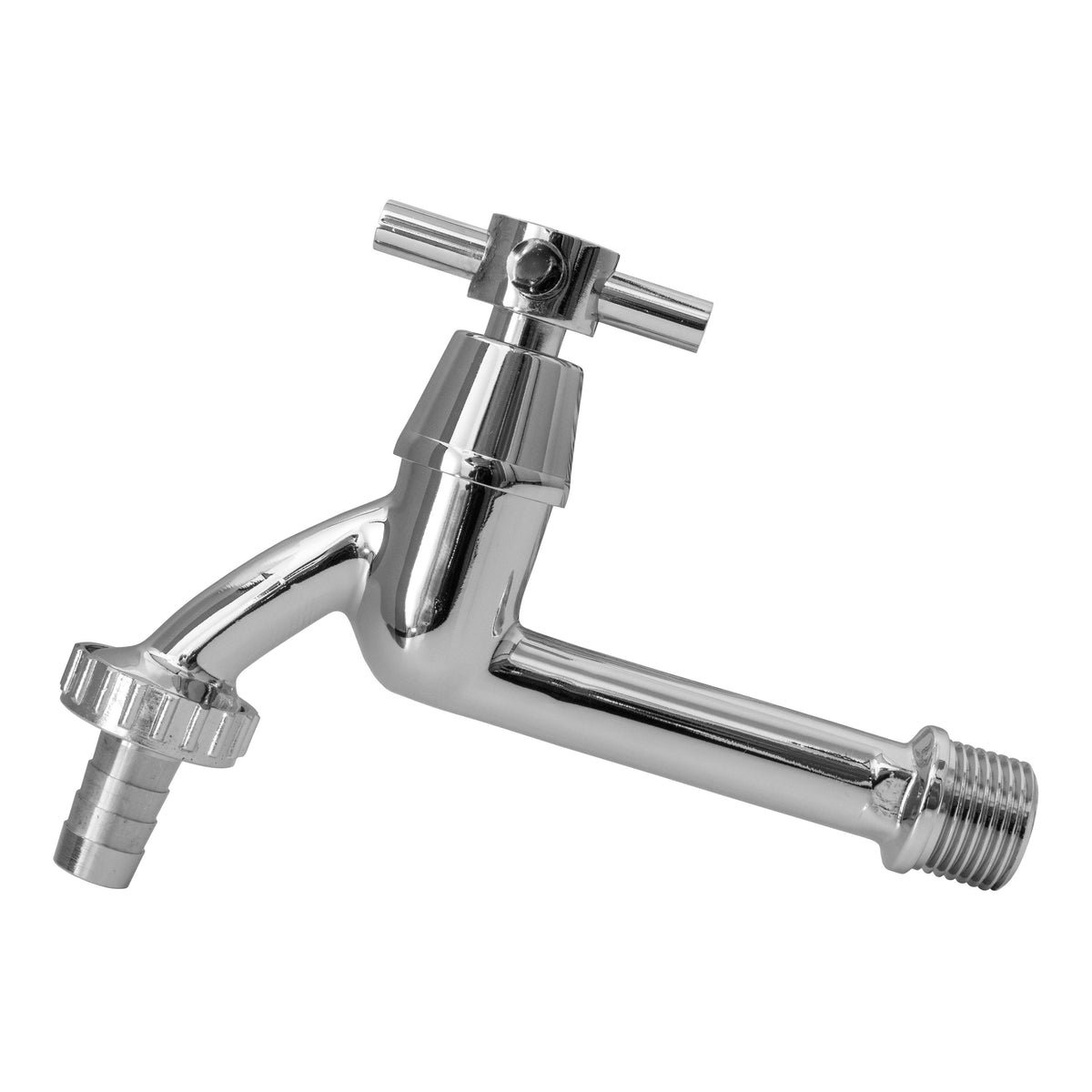 Water Butt Brass Kit 3/4" with Extended Brass Chrome Tap 1/2"  Barb