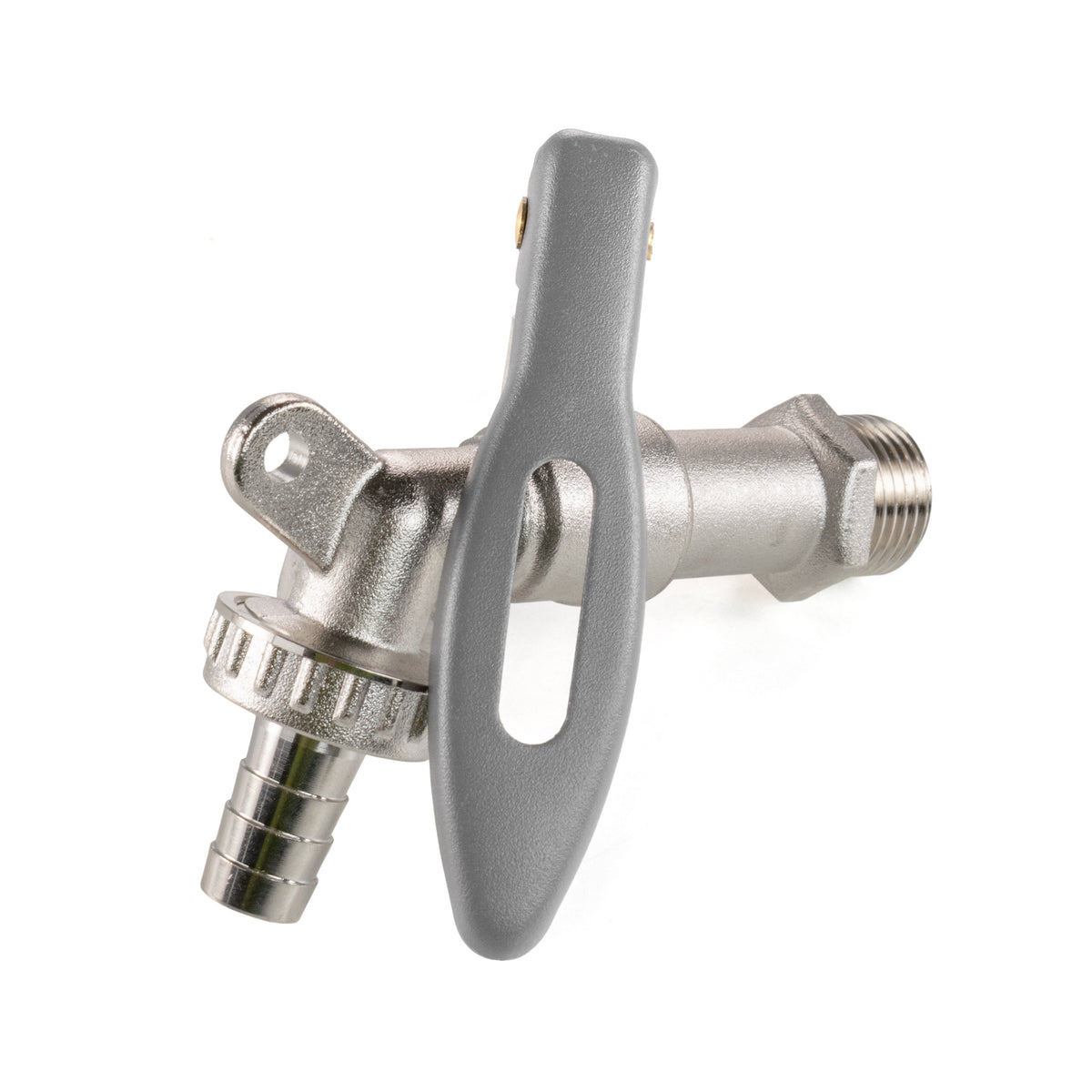 Water Butt Brass Kit 3/4" with Lever Tap Hose Barb and Lever Lock