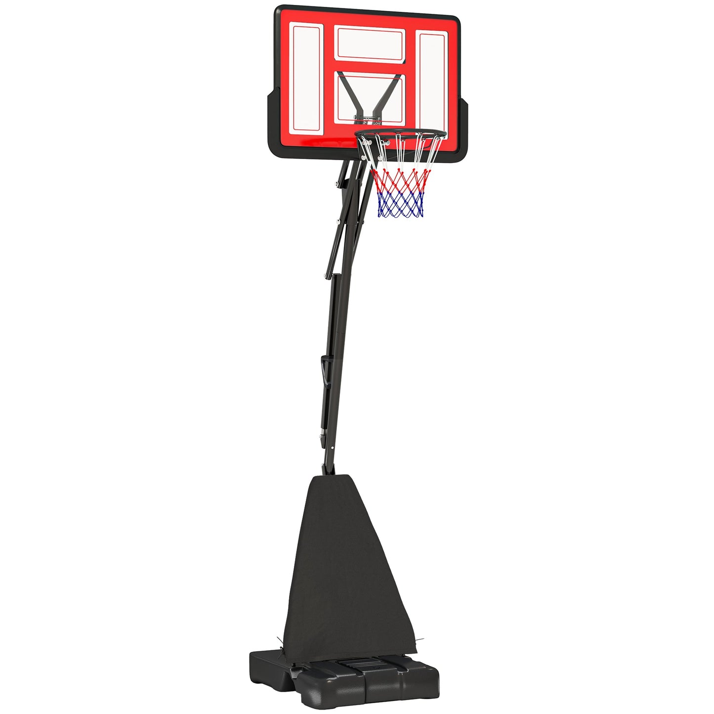 SPORTNOW 2.45-3.05m Portable Basketball Hoop and Stand with Wheels