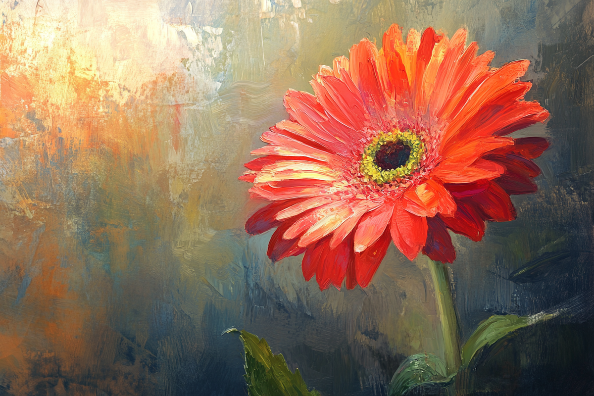 Gerbera in Light Blanket