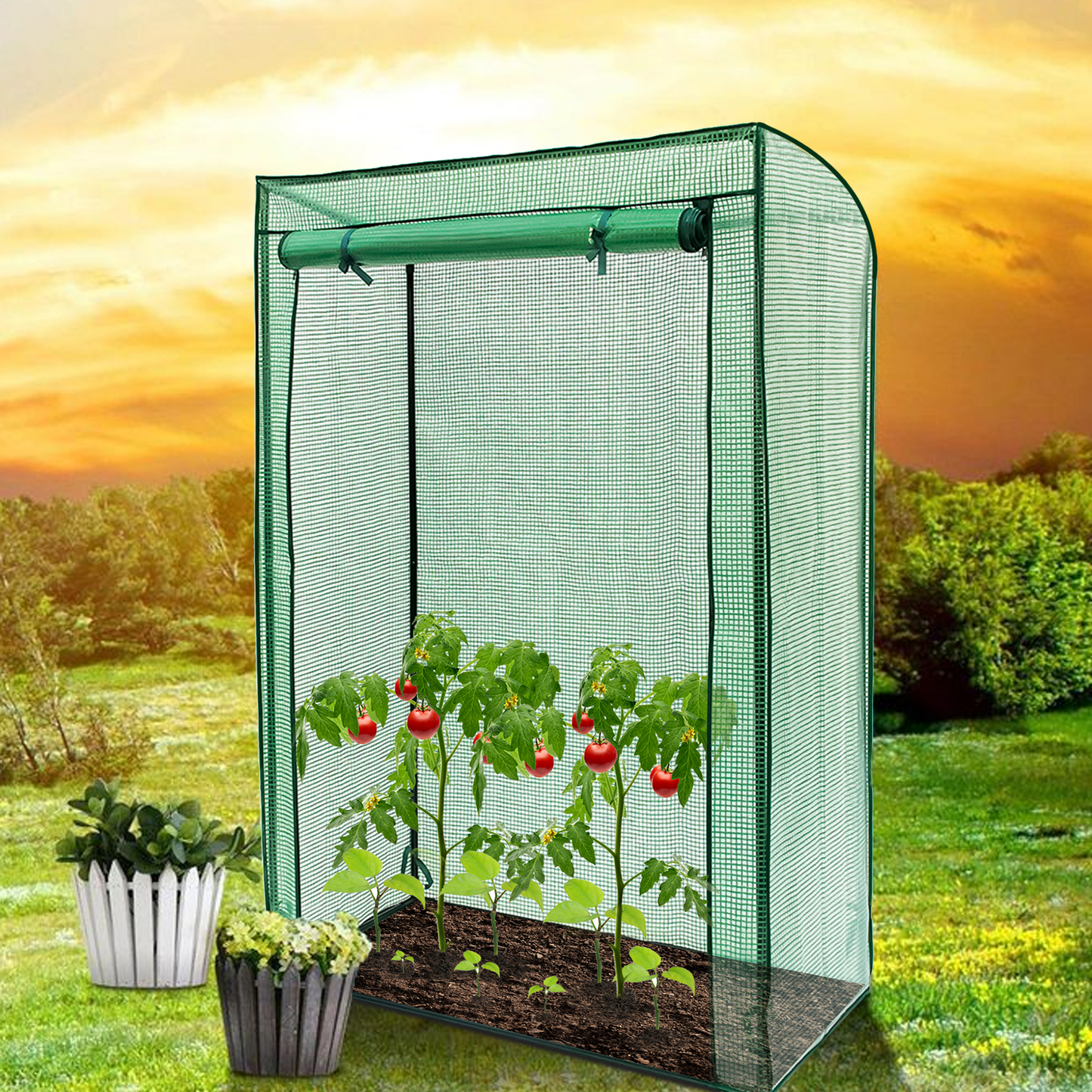 Garden Tomato Greenhouse Frame & Weather Cover