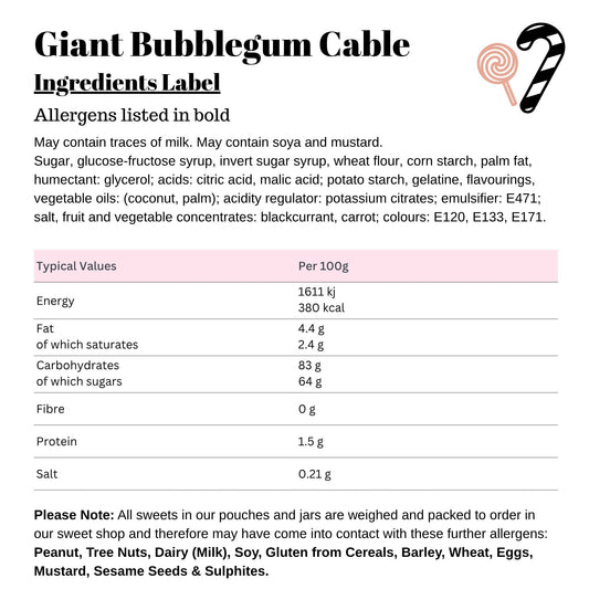 Giant Bubblegum Cable