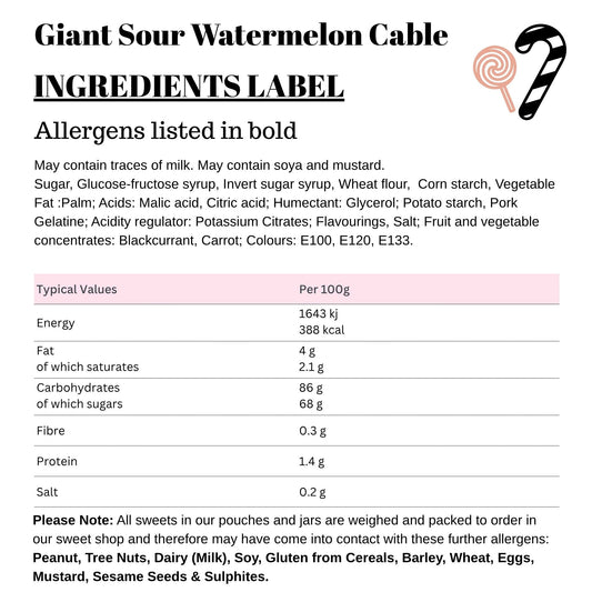 Giant Sour Watermelon Cable