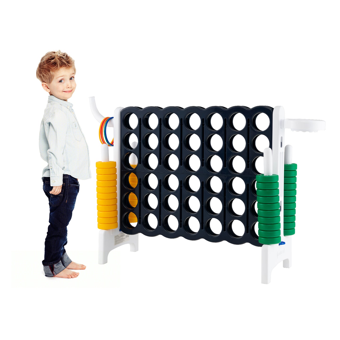 Giant Connect 4 Game Jumbo with 42 Rings-Blue