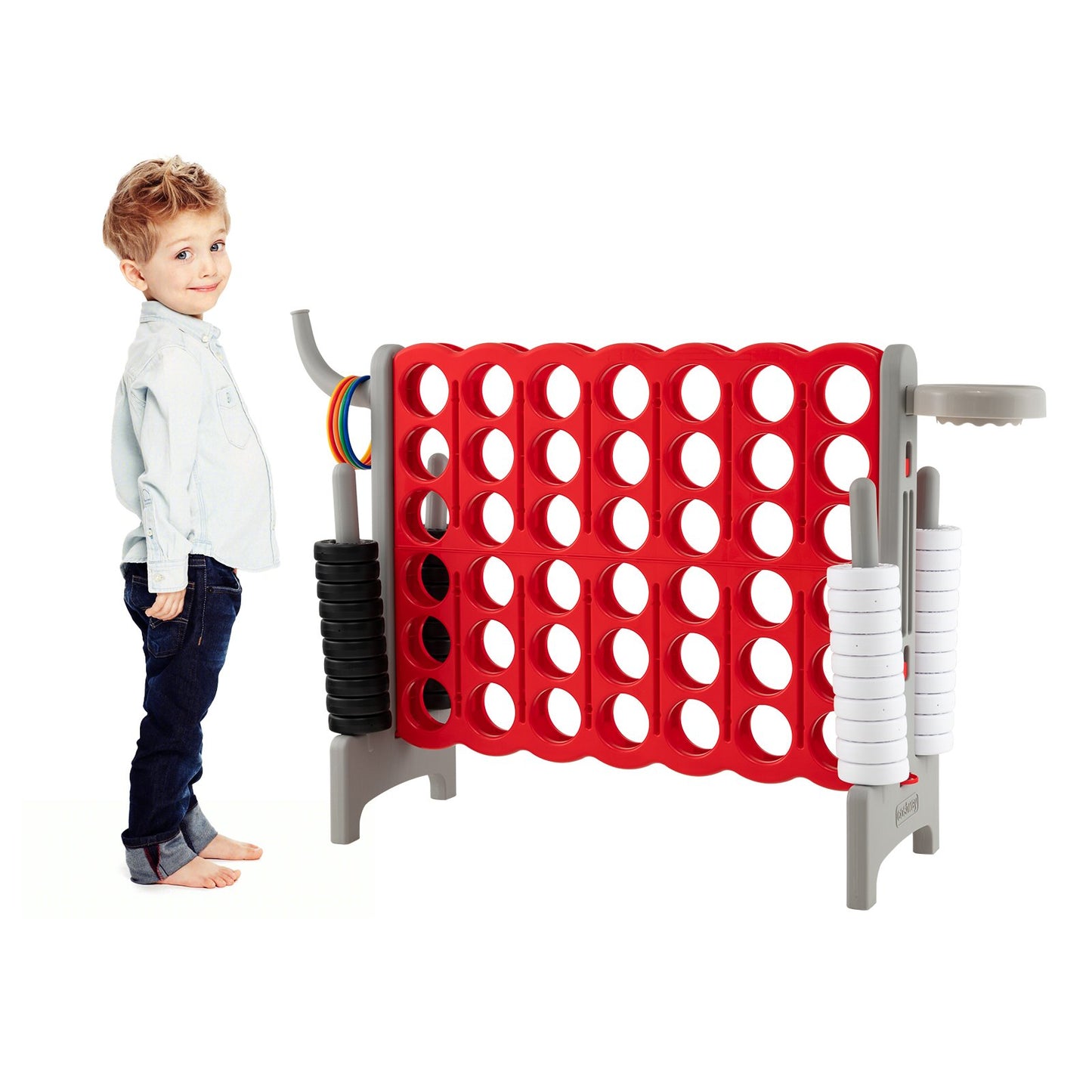 Giant Connect 4 Game Jumbo with 42 Rings-Blue