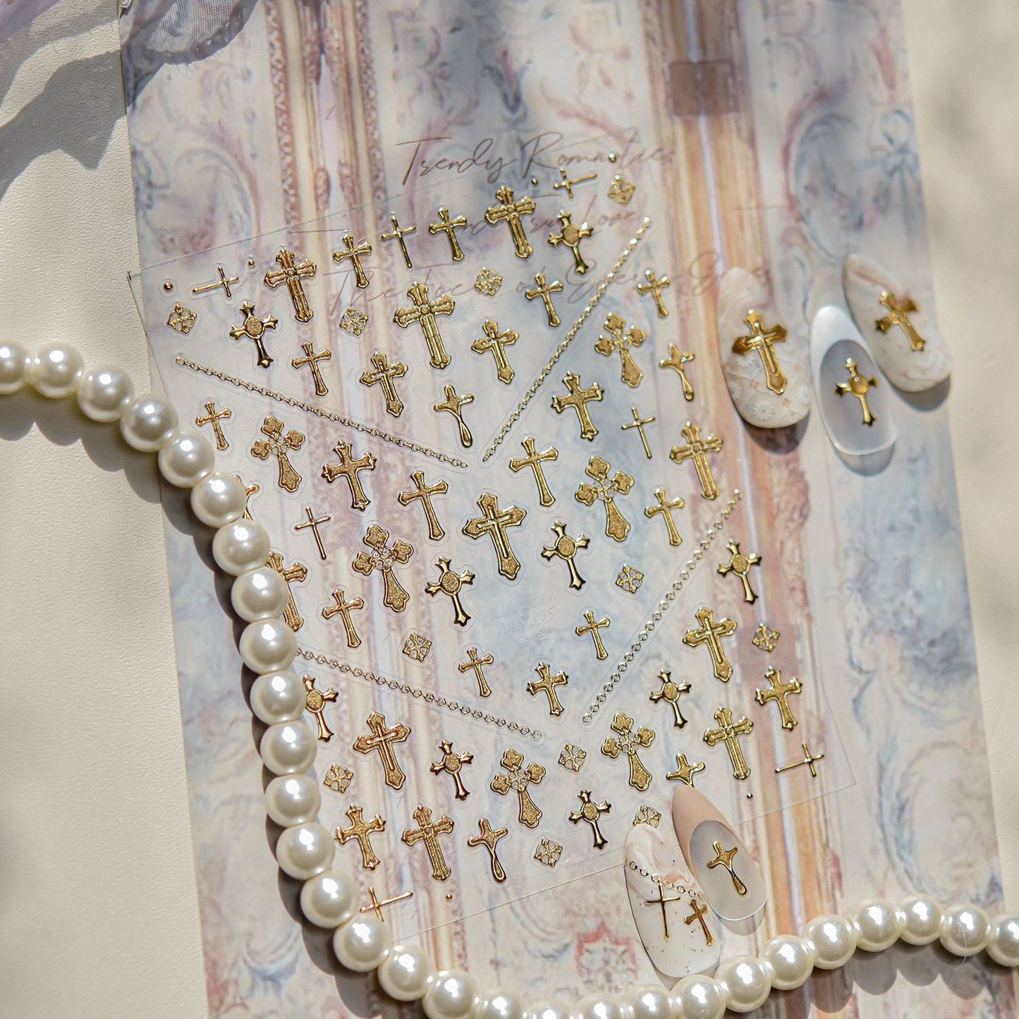 Hello Claws | Gold Cross Nail Deco Sticker