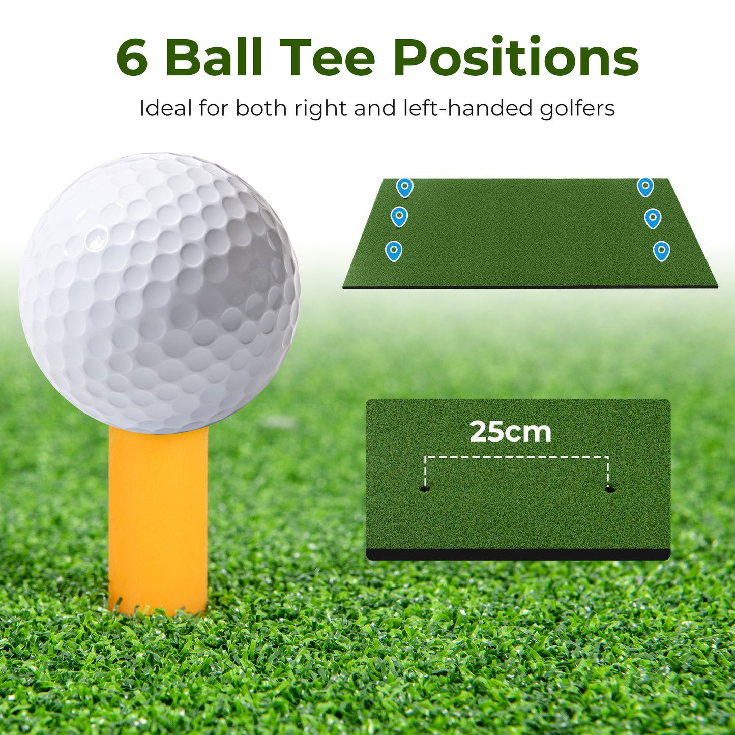 3-In-1 Premium Golf Practice Hitting Mat-27 mm