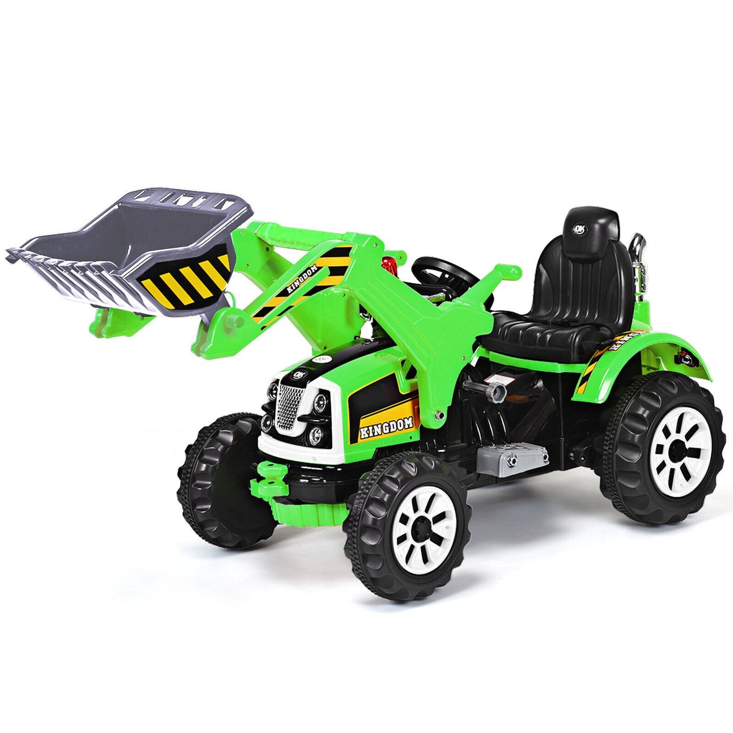 12V Battery Powered Kids Ride on Excavator with Horn and Safety Belt-Blue