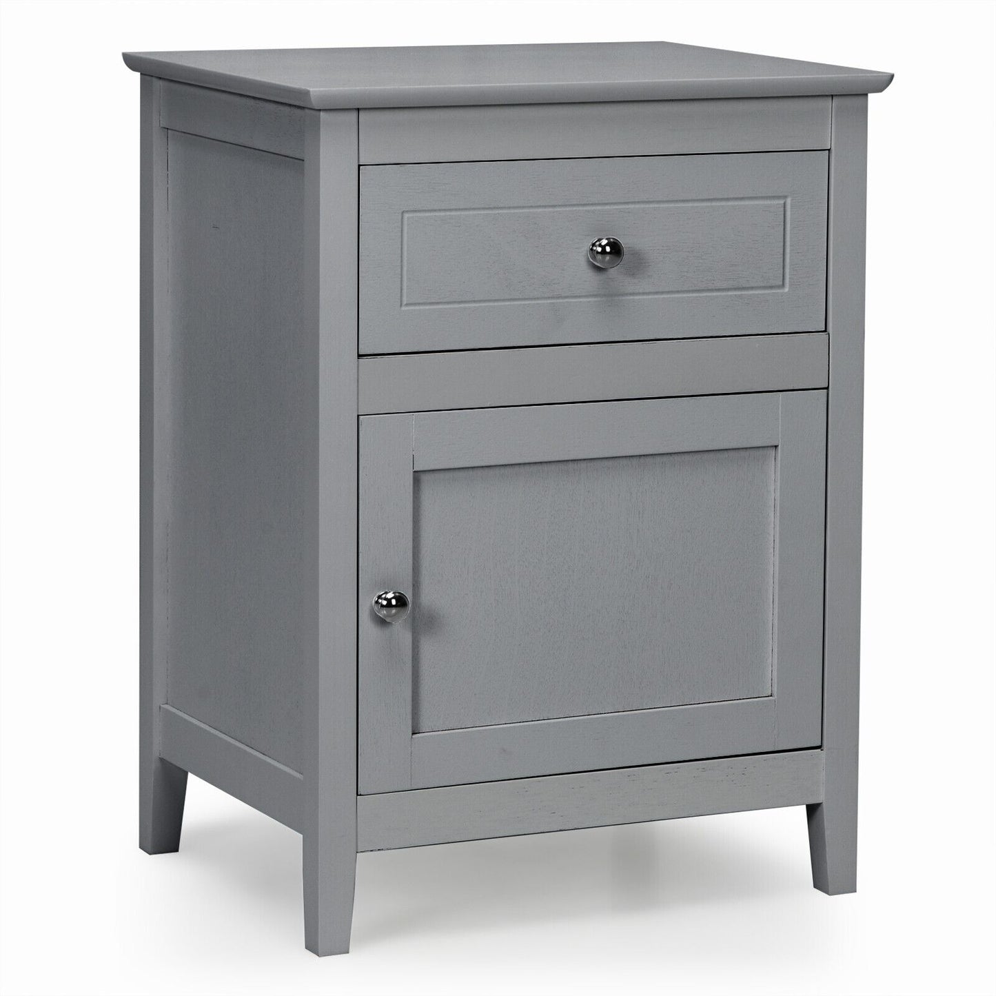2-Tier Modern Badroom Nightstand with Drawer-Espresso