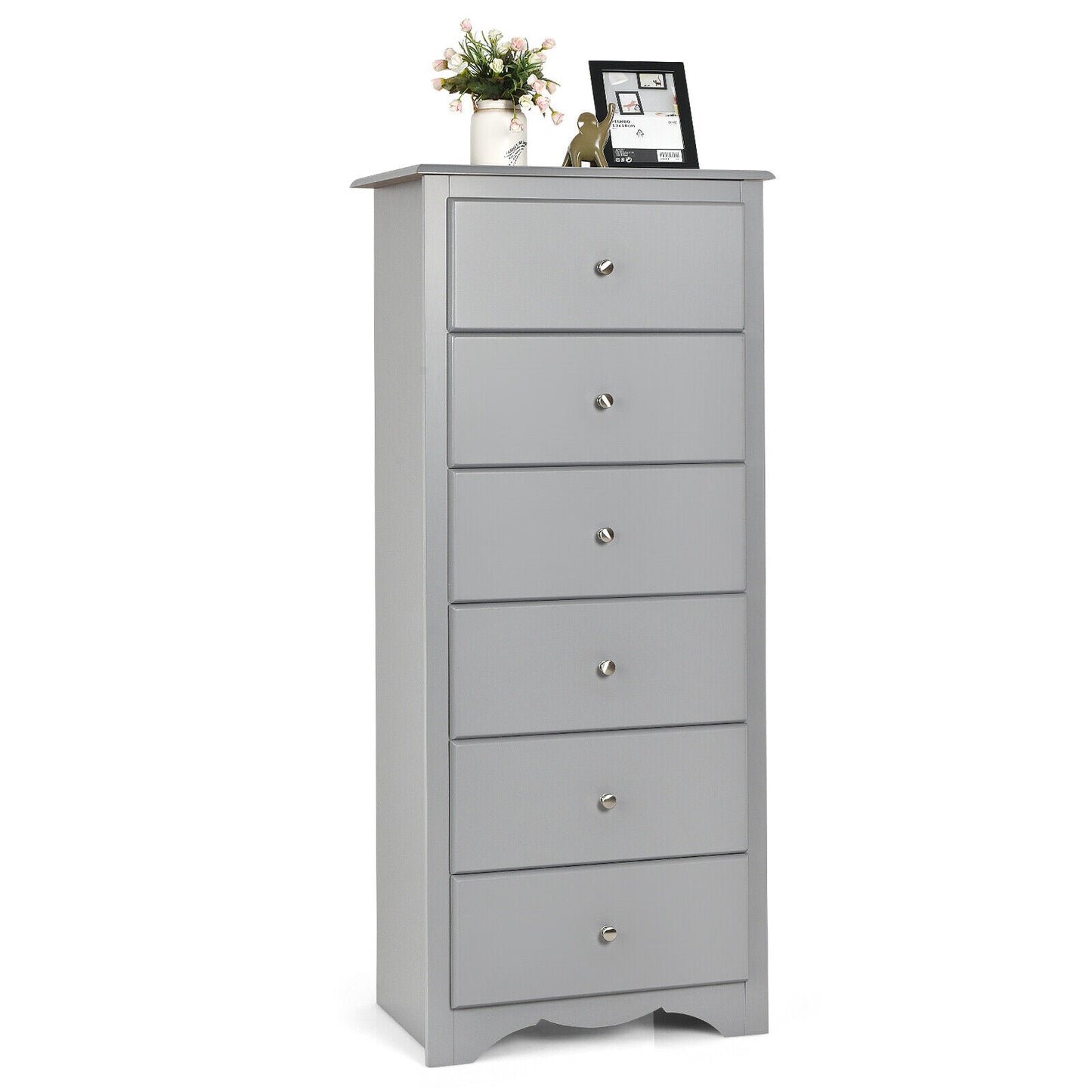 6-Drawer Freestanding Dresser Cabinet-Black