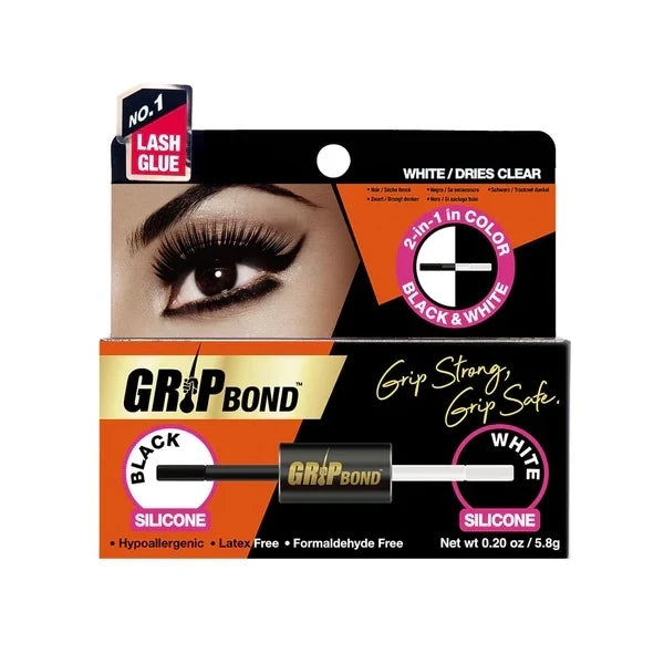 Grip Bond Lash Adhesive Dual Paddle | Black & White