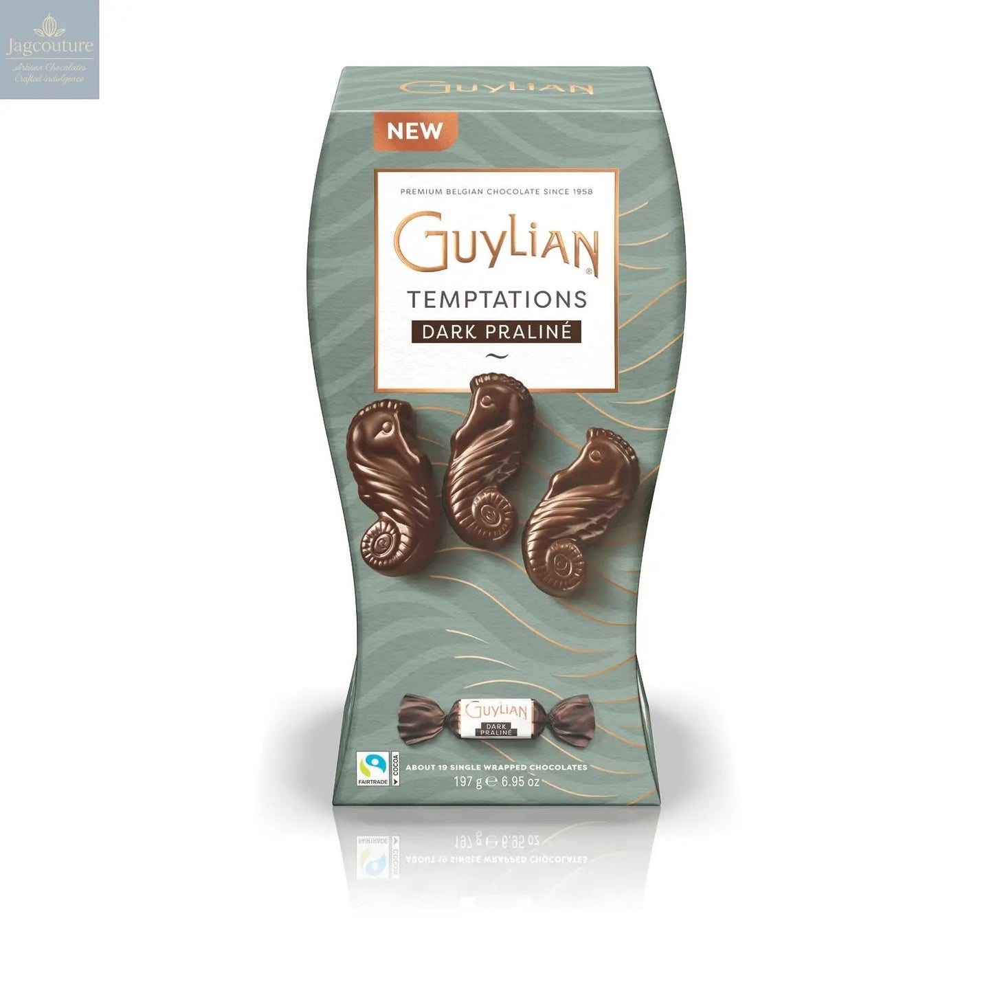 Guylian Temptations twist wrapped dark praline filled seahorses