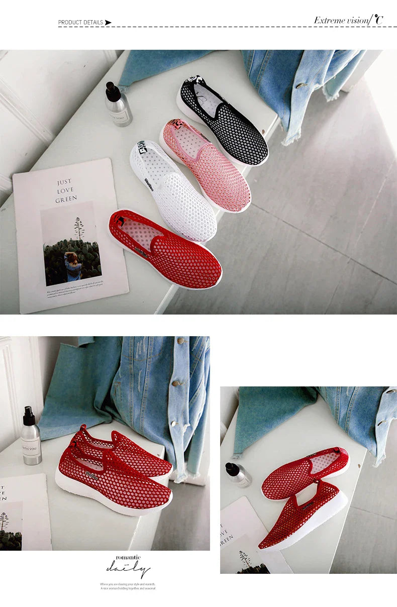 Hot Season Female Sandals 2022 Mesh Breathable Women Shoes Fashion Sports Shoes Soft Comfortable Women Shoes Zapatos De Mujer