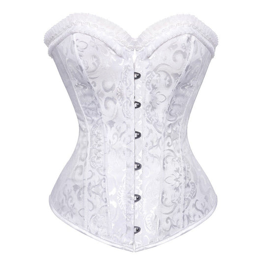 Overbust Bustier Corset Victorian Lingerie Satin Corset Top Gothic Vintage Slimming Corsets