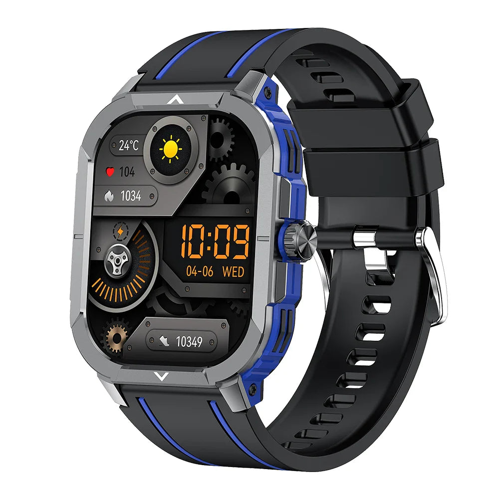 Outdoor Sports Health Monitoring BT Call  Waterproof Smartwatch for Men