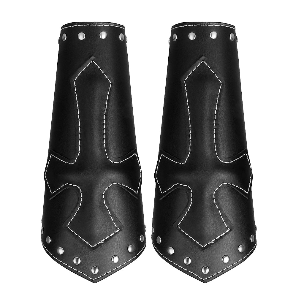 2X Vintage  Arm Armor Guard Medieval Knight Bracer Adjustable Wrist Band