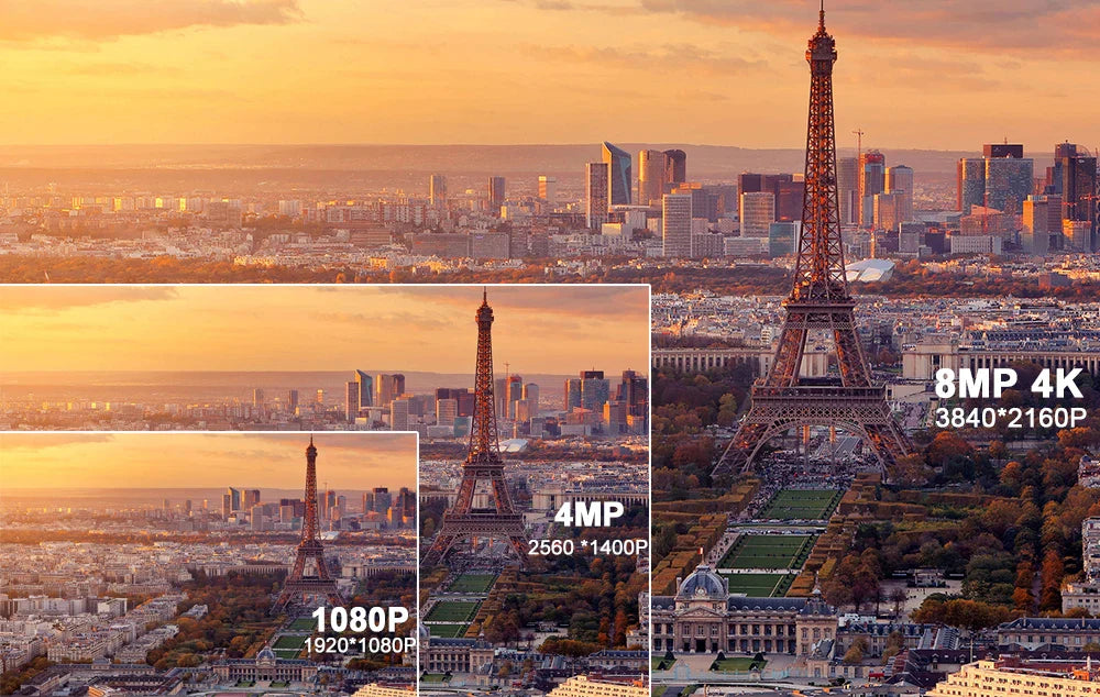 New 4K 8MP IP Camera Audio Outdoor POE H.265 Onvif Metal Bullet CCTV Home 4MP Color Night Vision Security Camera