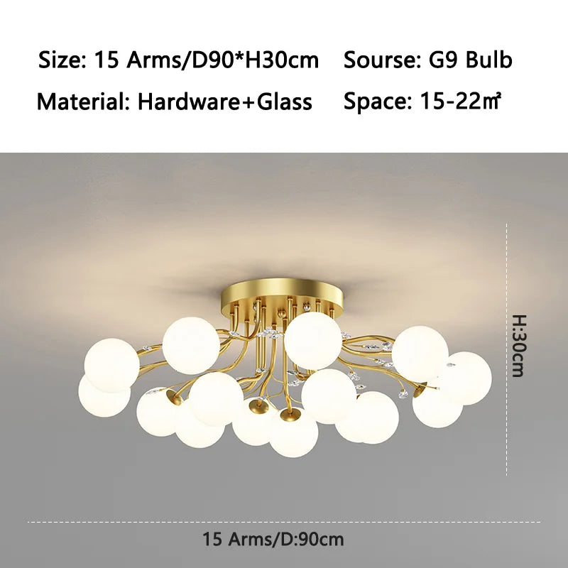 ball G9 led Ceiling Lights for Bedroom Living room decoration indoor lighting