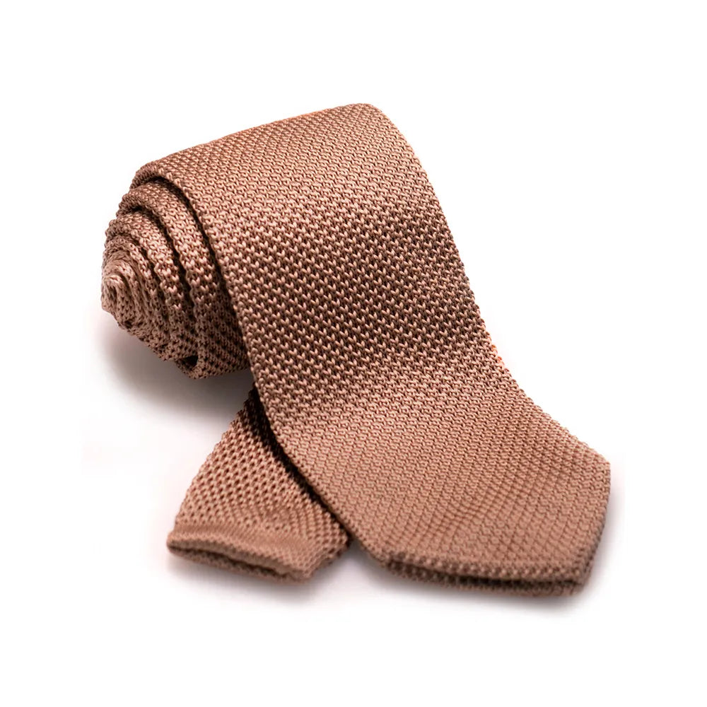 Solid Color Tie 8cm Knitted Ties Cotton Neck Ties