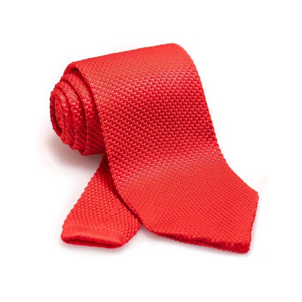 Solid Color Tie 8cm Knitted Ties Cotton Neck Ties