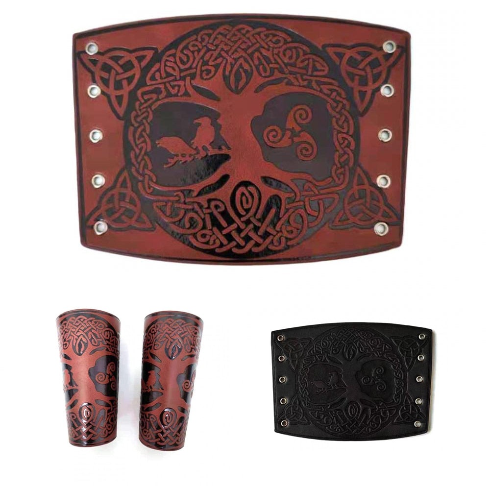 Toten Design Nordic Viking Odin Tree of Life Bangles for Man Riding Protective Gear Embossed